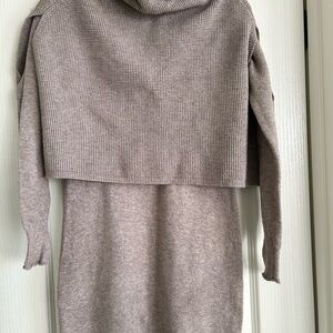 Elegant Women's Taupe Sweater dress